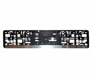 8a. Norwegian EU-plate frame with chrome rail without text